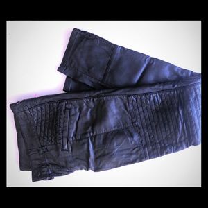 Black leather Free People skinny pants